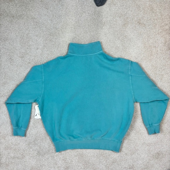 Billabong Hula Bluebird Turquoise Half Zip Fleece Pullover Sweatshirt Medium NWT - Picture 2 of 9